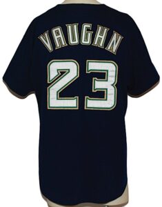 1995 Greg Vaughn Milwaukee Brewers Game-Used Blue Alternate Jersey