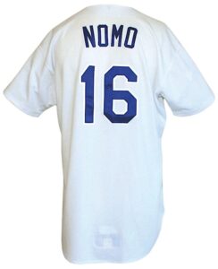 1995 Hideo Nomo Rookie Los Angeles Dodgers Game-Used Home Jersey