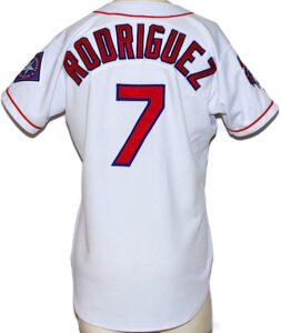 1995 Ivan Rodriguez Texas Rangers Game-Used Home Jersey