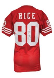 1995 Jerry Rice San Francisco 49ers Game-Used & Autographed Home Jersey