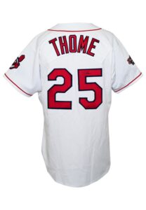 1995 Jim Thome Cleveland Indians Game-Used & Autographed Home Jersey