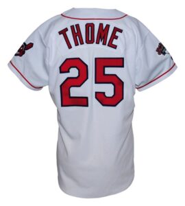 1995 Jim Thome Cleveland Indians Game-Used & Autographed Home Jersey