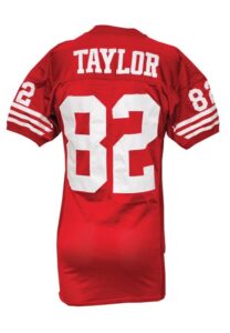 1995 John Taylor San Francisco 49ers Game-Issued Home Jersey