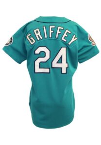 1995 Ken Griffey Jr. Seattle Mariners Game-Used Teal Alternate Jersey