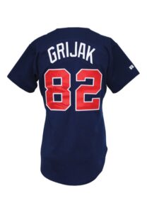 1995 Kevin Grijak Atlanta Braves Spring Training Game-Used Jersey