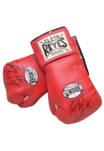 1995 Larry Holmes Fight Worn & Autographed Gloves vs. Oliver McCall