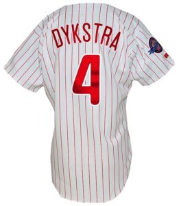 1995 Lenny Dykstra Philadelphia Phillies Game-Used Home Jersey