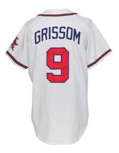 1995 Marquis Grissom Atlanta Braves Game-Used & Autographed Home Jersey