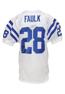 1995 Marshall Faulk Indianapolis Colts Game-Used & Autographed Road Jersey