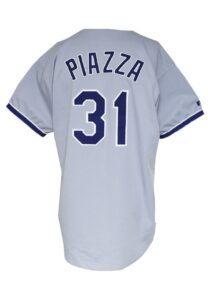 1995 Mike Piazza Los Angeles Dodgers Game-Used Road Jersey & Batting Practice Jersey