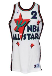 1995 Mitch Richmond Western Conference NBA All-Star Pro Cut & Autographed Jersey