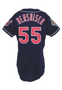 1995 Orel Hershiser Cleveland Indians World Series Game-Used Alternate Jersey