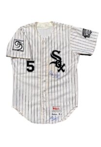 1995 Ray Durham Chicago White Sox Rookie Game-Used & Signed Home Jersey