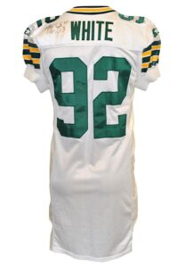 1995 Reggie White Green Bay Packers Game-Issued & Autographed Road Jersey