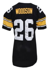 1995 Rod Woodson Pittsburgh Steelers Game-Used & Autographed Home Jersey