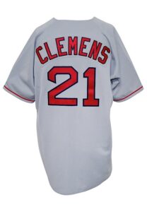 1995 Roger Clemens Boston Red Sox Game-Used Road Jersey