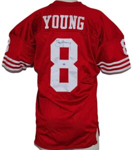 1995 Steve Young San Francisco 49ers Game-Used & Autographed Home Jersey