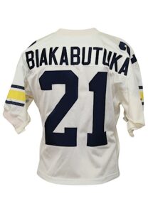 1995 Tim Biakabutuka Michigan Wolverines Game-Used Jersey