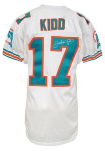 1995 Tim Bowens Miami Dolphins Game-Used Home Jersey & 1995 John Kidd Miami Dolphins Game-Used & Autographed Road Jersey