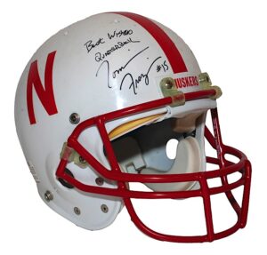 1995 Tommy Frazier Nebraska Cornhuskers Game-Used & Autographed Helmet