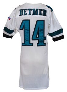 1995 Ty Detmer Philadelphia Eagles Game-Used Road Jersey