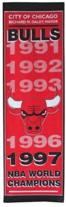 1996-1997 Chicago Bulls “1997 NBA World Champions” City of Chicago Championship Street Banner