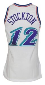 1996-1997 John Stockton Utah Jazz Game-Used Home Jersey 