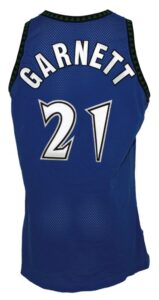 1996-1997 Kevin Garnett Minnesota Timberwolves Game-Used Road Jersey (Team Letter) (2nd Year)