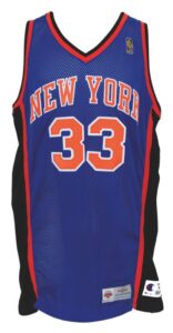 1996-1997 Patrick Ewing NY Knicks Game-Used Road Jersey & 1995-1996 Patrick Ewing NY Knicks Game-Used Road Shorts (2)