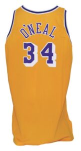 1996-1997 Shaquille O’Neal LA Lakers Game-Used Home Jersey