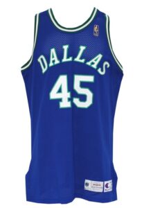 1996-97 A.C. Green Dallas Mavericks Game-Used Road Jersey