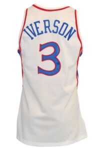 1996-97 Allen Iverson Rookie Philadelphia 76ers Game-Used Home Jersey