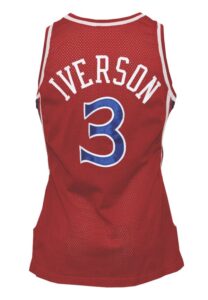 1996-97 Allen Iverson Rookie Philadelphia 76ers Game-Used Road Uniform