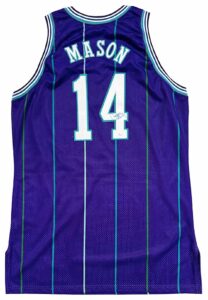 1996-97 Anthony Mason Charlotte Hornets Game-Used & Autographed Jersey