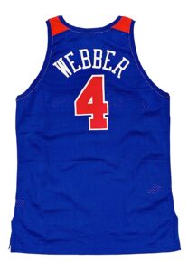 1996-97 Chris Webber Washington Bullets Game-Issued Jersey