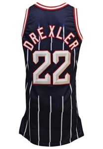 1996-97 Clyde Drexler Houston Rockets Game-Used Road Jersey