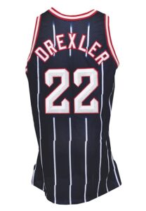 1996-97 Clyde Drexler Houston Rockets Game-Used Road Jersey