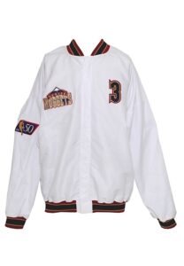 1996-97 Dale Ellis Denver Nuggets Worn & Autographed Home Warm-Up Uniform with 1994-95 Road Warm-Up Jacket