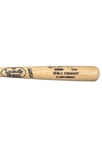 1996-97 Dennis Eckersley St. Louis Cardinals Game Ready & Signed Bat