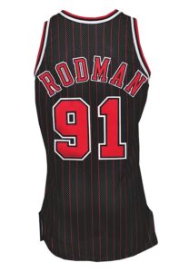 1996-97 Dennis Rodman Chicago Bulls Game-Used Alternate Jersey