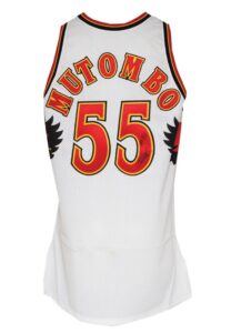 1996-97 Dikembe Mutombo Atlanta Hawks Game-Used & Autographed Home Jersey