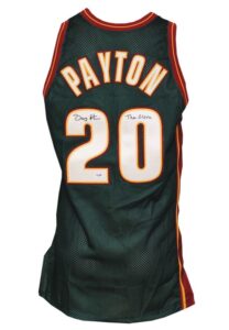 1996-97 Gary Payton Seattle SuperSonics Game-Used & Autographed Road Jersey