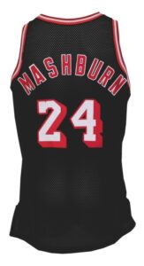 1996-97 Jamal Mashburn Miami Heat Game-Used Road Jersey 