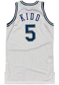 1996-97 Jason Kidd Dallas Mavericks Game-Used & Dual Autographed Jersey