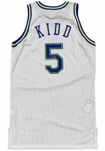 1996-97 Jason Kidd Dallas Mavericks Game-Used & Dual Autographed Jersey