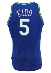 1996-97 Jason Kidd Dallas Mavericks Game-Used Road Jersey (Shows Great Use)