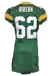 1996-97 Marco Rivera Rookie Green Bay Packers Game-Used Home Jersey