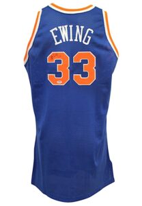 1996-97 Patrick Ewing New York Knicks Game-Used & Autographed Road Jersey