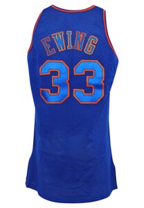 1996-97 Patrick Ewing New York Knicks Game-Used TBTC Road Uniform