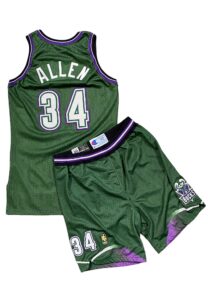 1996-97 Ray Allen Milwaukee Bucks Rookie Game-Used Uniform